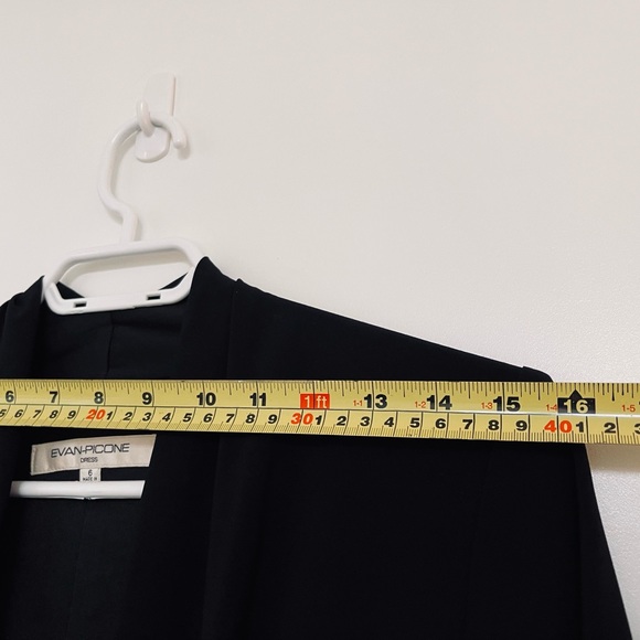 Evan Picone black ruched swing dress - Picture 6 of 8